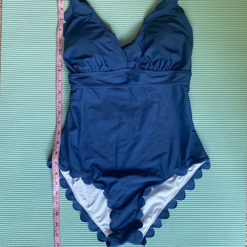 Blue ruffle swimsuit
